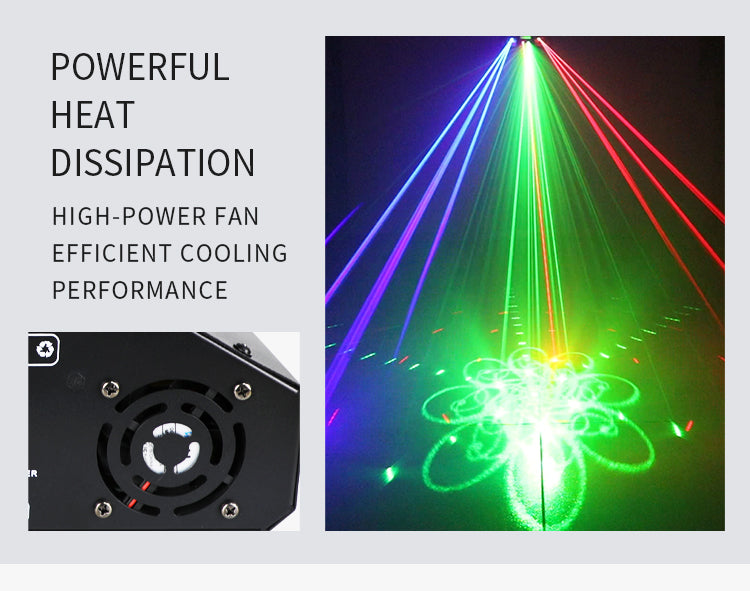 RaveLight™  3-in-1 Laser, Scanner, & Strobe Stage Lighting