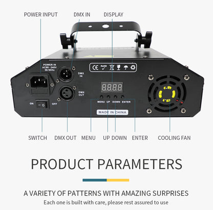 RaveLight™  3-in-1 Laser, Scanner, & Strobe Stage Lighting