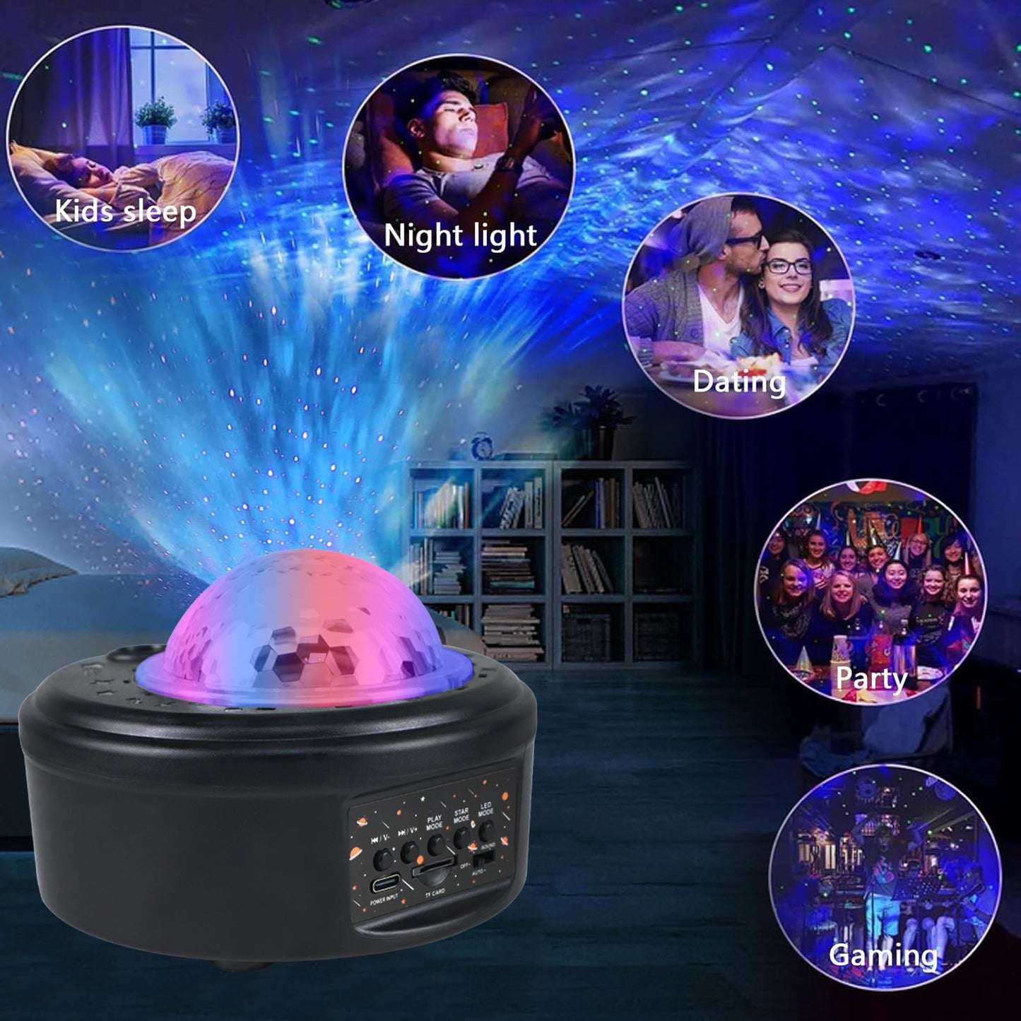 RaveLight™  10 Plannets Galaxy Projector