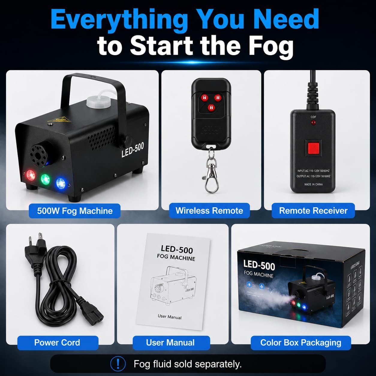 RaveHaze™ 500W LED Fog Machine