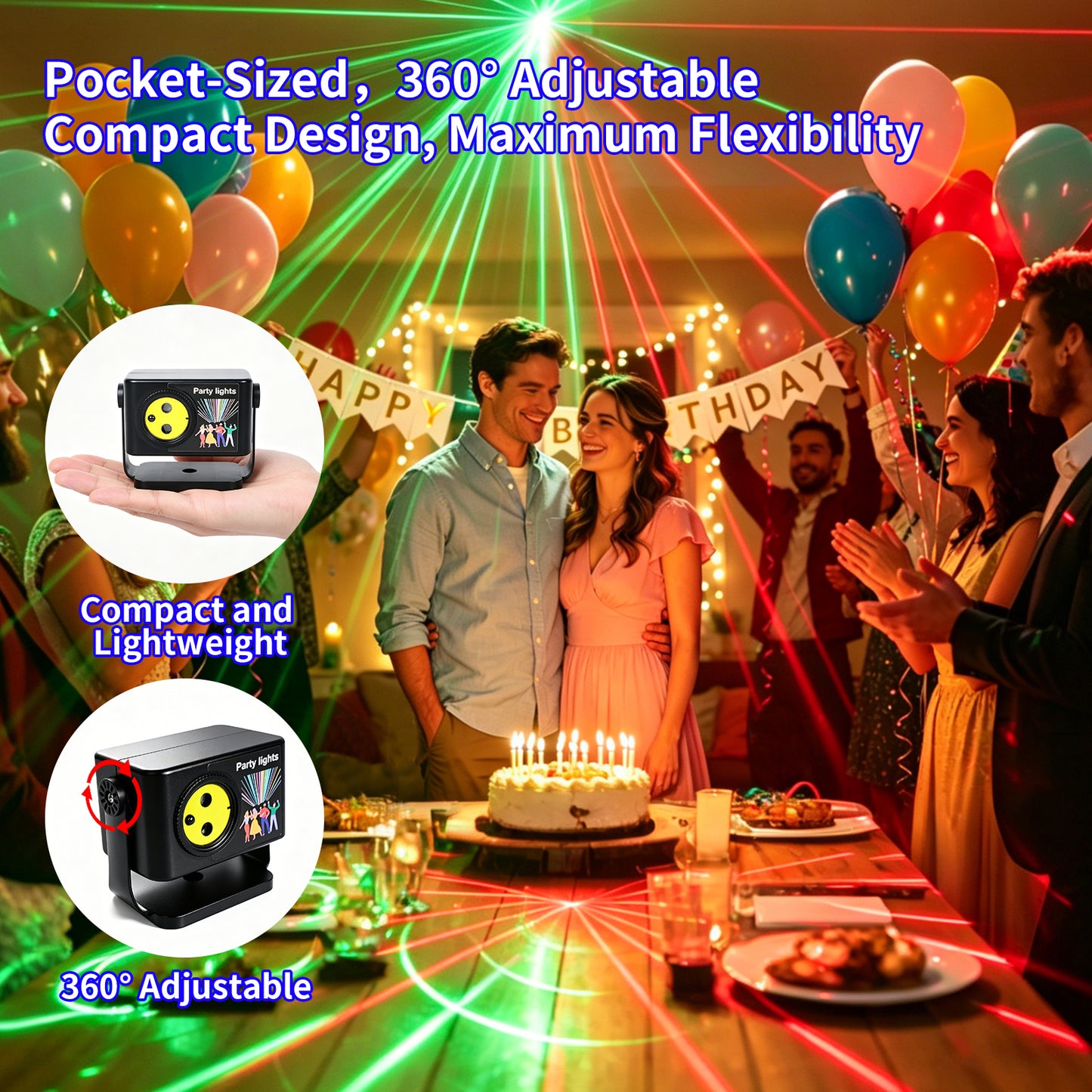 RaveLight™-2 Pack Disco Dj Lights