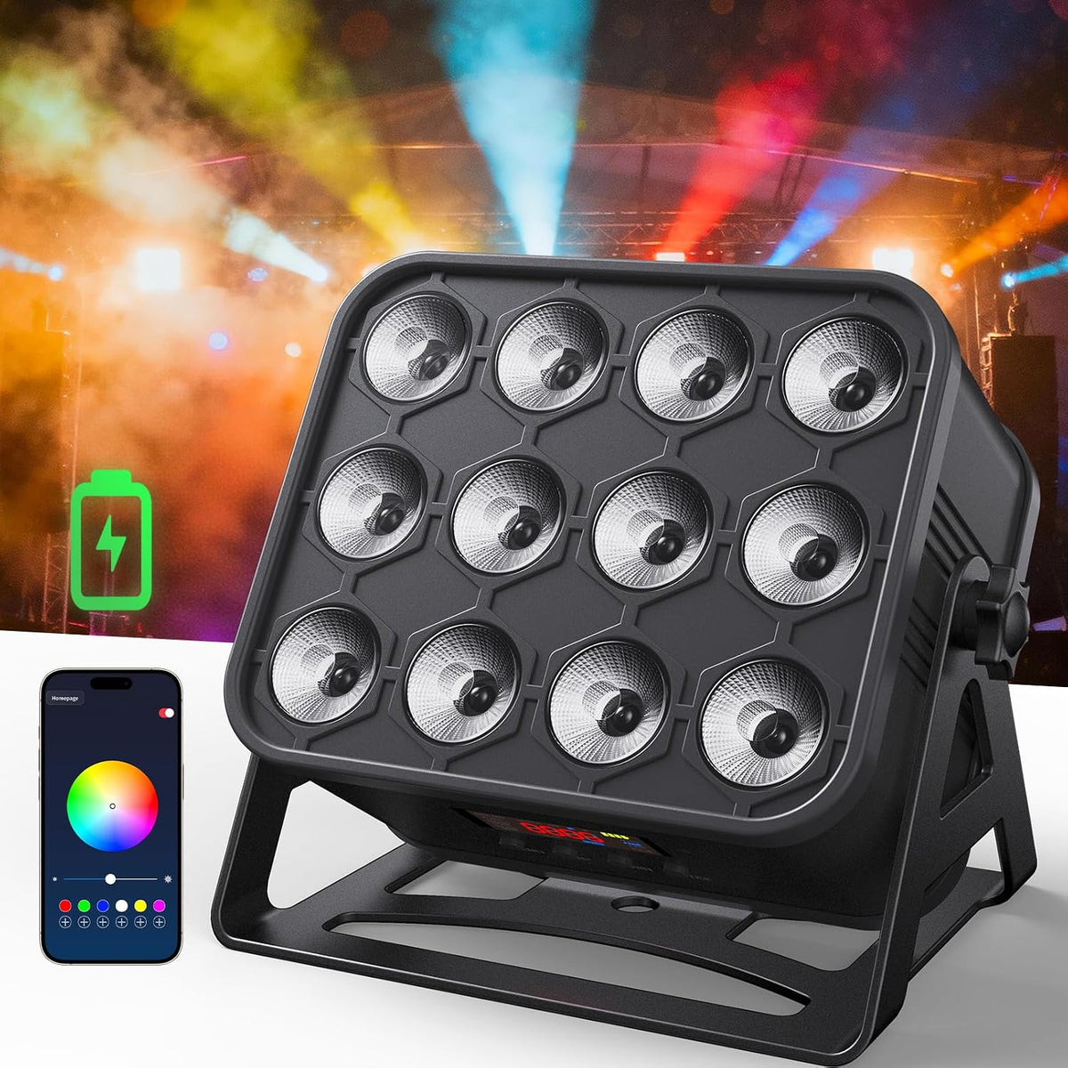 NEW RaveLight™ APP Control Rechargebale Par Lamp Wash Light