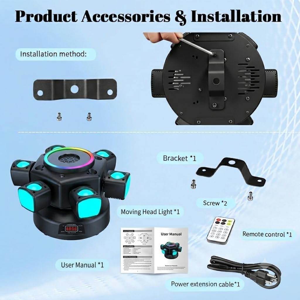 RaveLight™ 180W 8 IN 1 Moving Head