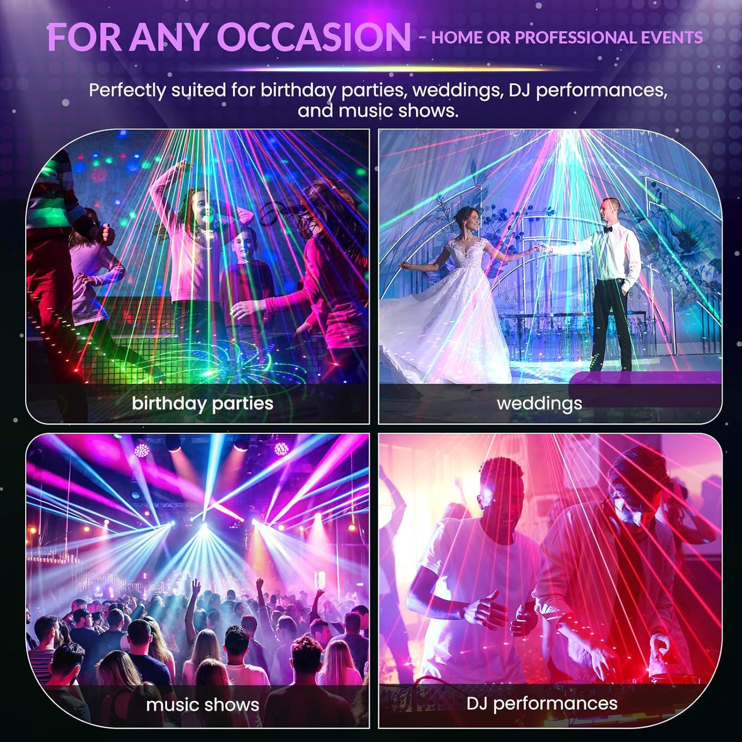 (HOT)RaveLight™ 27 Len Laser Beam Stage Light