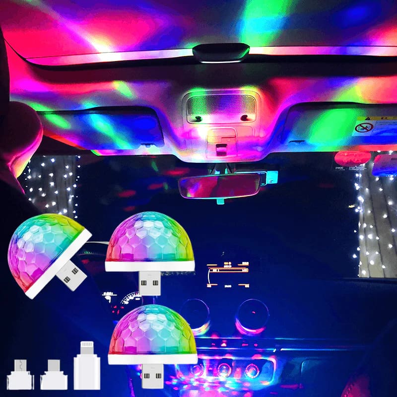 The Ravelight USB Car Disco Lights