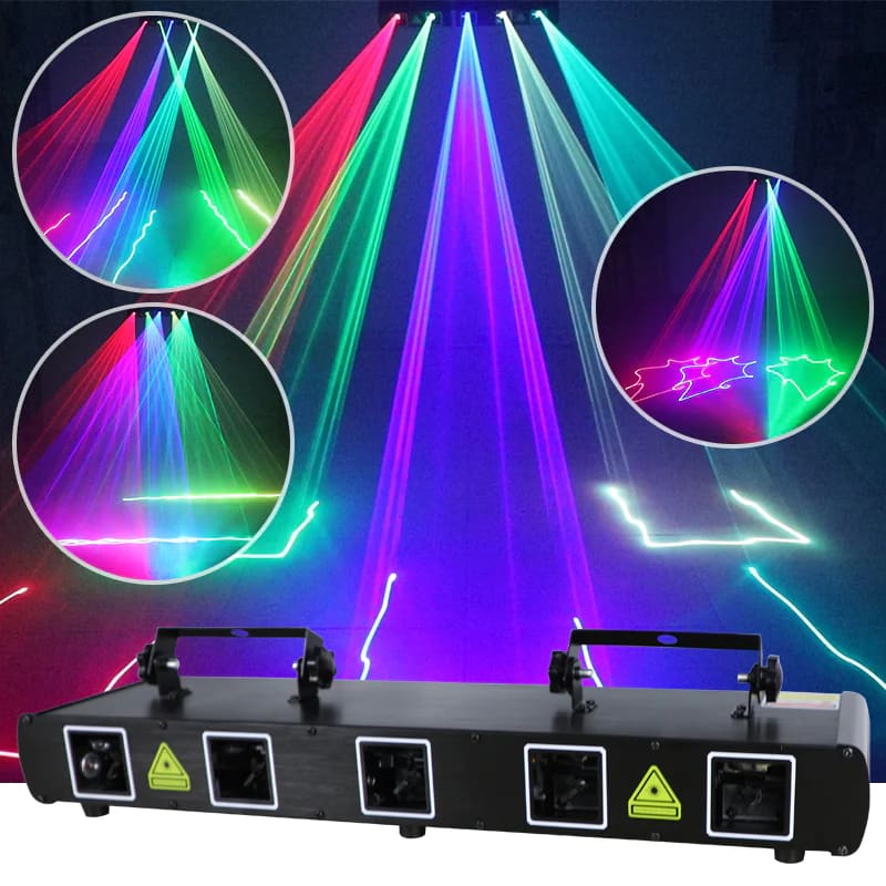 The Ravelight 5-Lens Party Laser Lights Projector